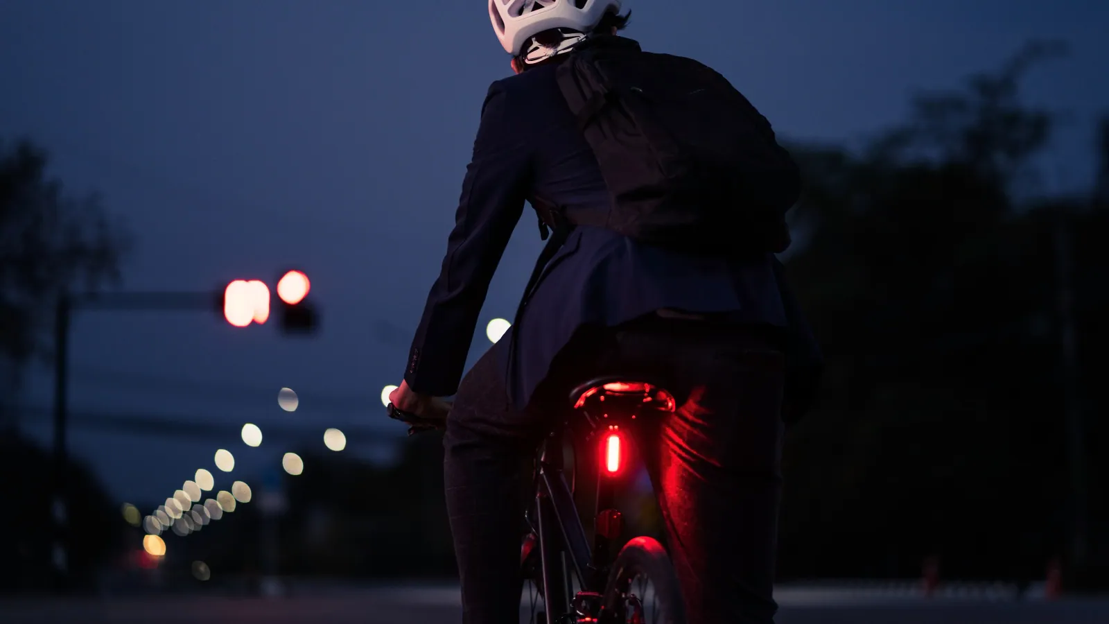 Commuter front and rear lights, neutral surface ready for private-label branding